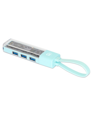 Hub Combo USB 3.0 USB-C™ e USB-A 4 Porte Verde Trasparente